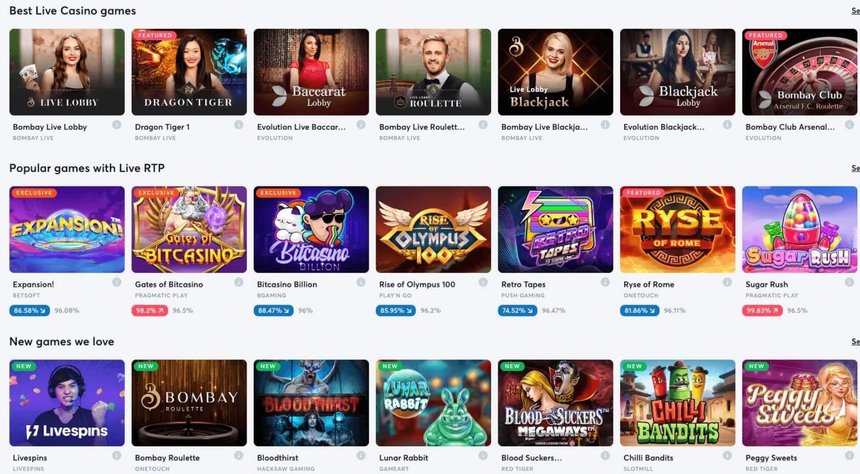 bitcasino casino games